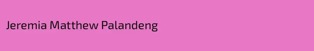 Jeremia Matthew Palandeng